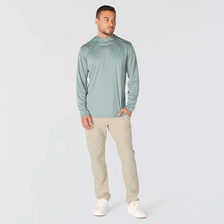 Erkek Force Sun Defender UPF 50+ Hafif Uzun Kolluklu Nem Emici Kapüşonlu Sweatshirt - Güneş Koruyucu Kapüşonlu Sweatshirtler