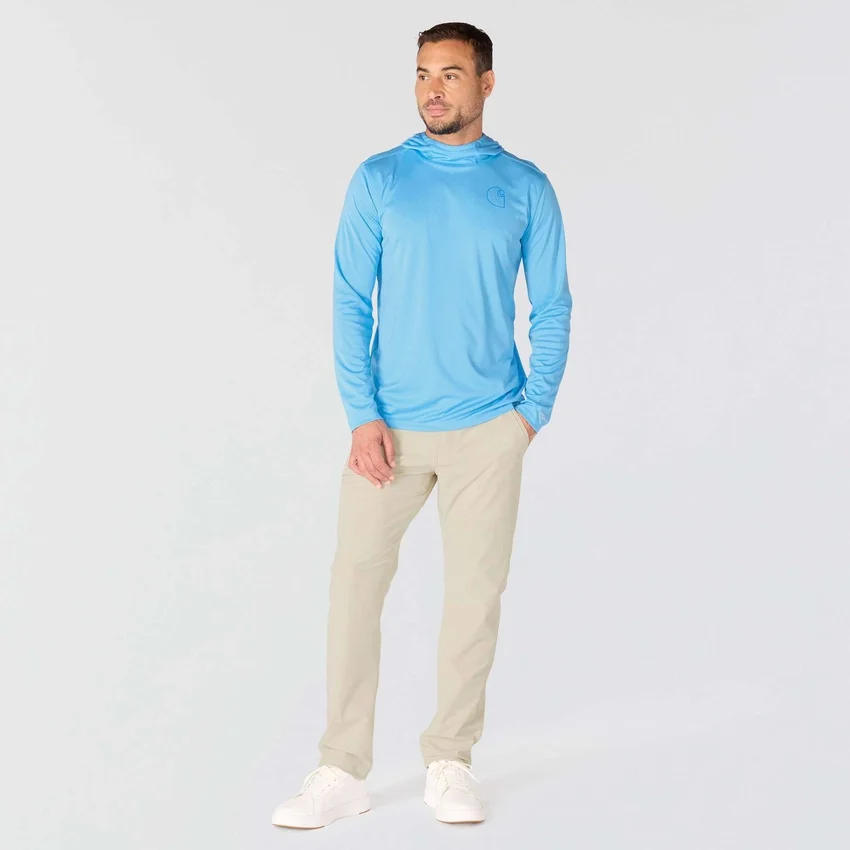 Erkek Force Sun Defender UPF 50+ Hafif Uzun Kolluklu Nem Emici Kapüşonlu Sweatshirt - Güneş Koruyucu Kapüşonlu Sweatshirtler