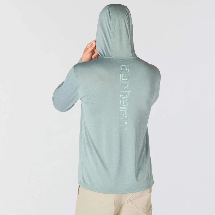 Erkek Force Sun Defender UPF 50+ Hafif Uzun Kolluklu Nem Emici Kapüşonlu Sweatshirt - Güneş Koruyucu Kapüşonlu Sweatshirtler
