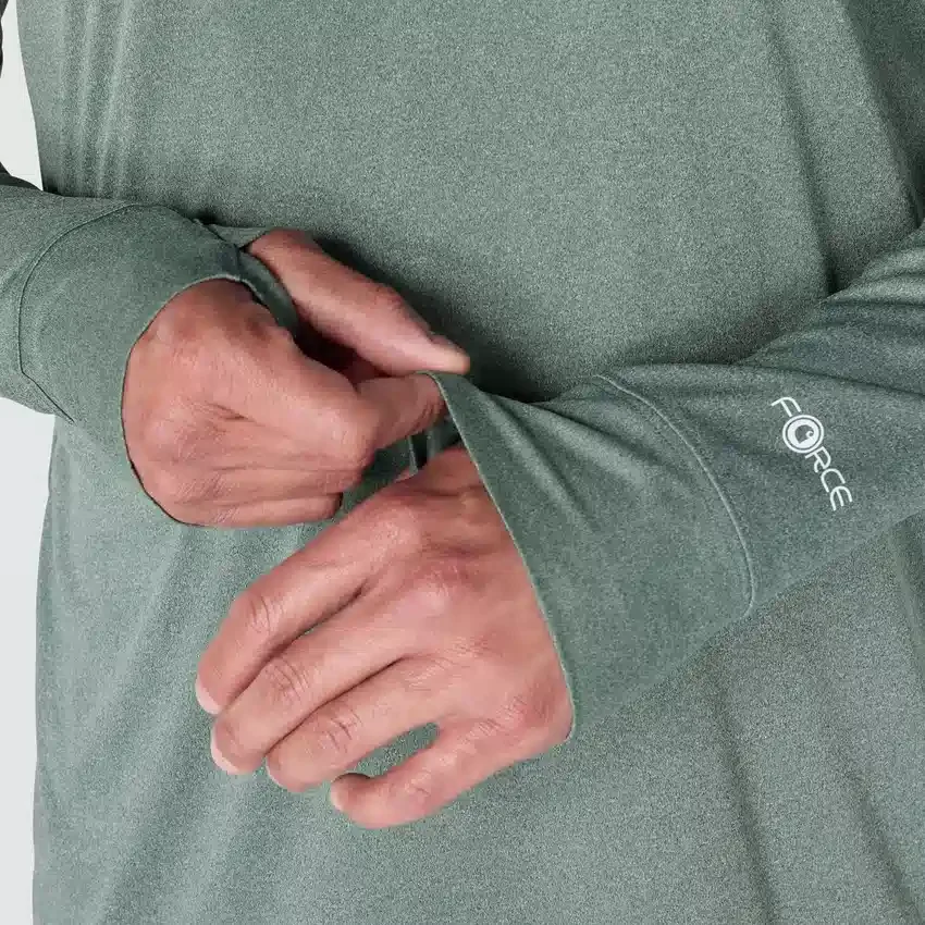 Erkek Force Sun Defender UPF 50+ Nem Emici Yarım Fermuarlı Kazak - Güneş Koruyucu Gömlekler