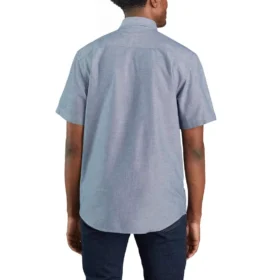Erkek Fort Bol Kesim Kısa Kolluklu Chambray Gömlek – Erkek İş Gömlekleri