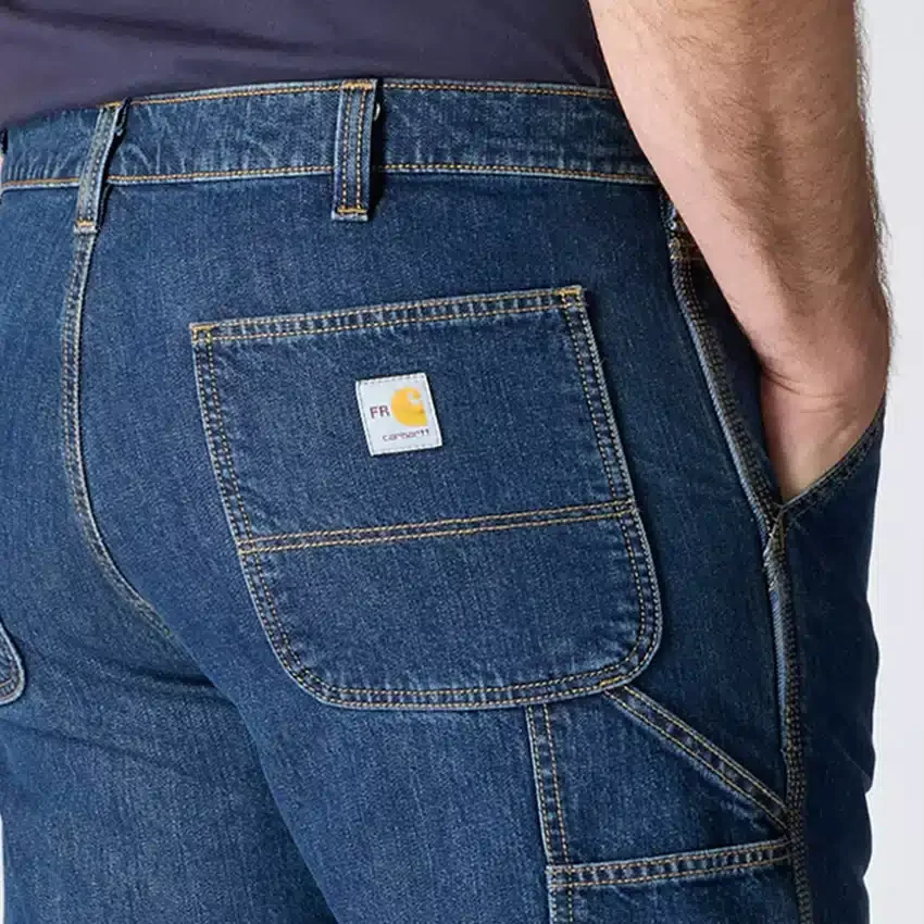 Erkek Fr Bol Kesim Düz Paça Ateşe Dayanıklı İş Kot Pantolonu