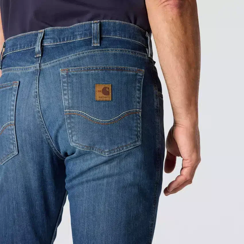 Erkek FR Gevşek Kesim Bootcut Rugged Flex Ateşe Dayanıklı İş Kot Pantolonu