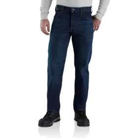 Erkek FR Slim Düz Paça Rugged Flex™ Kot - Alev Dirençli Kot