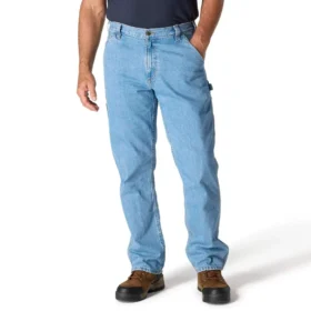 Erkek Geniş Düz Kesim İş Kot Pantolonu
