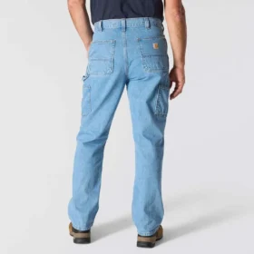 Erkek Geniş Düz Kesim İş Kot Pantolonu