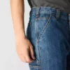 Erkek Geniş Düz Kesim İş Kot Pantolonu
