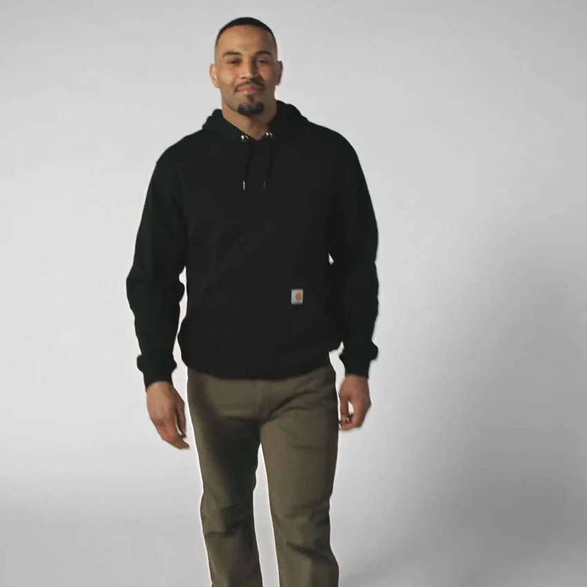 Erkek Geniş Kesim Orta Ağırlık Logo Desenli Kapüşonlu Sweatshirt - Rain Defender Kapüşonlu sweatshirtler
