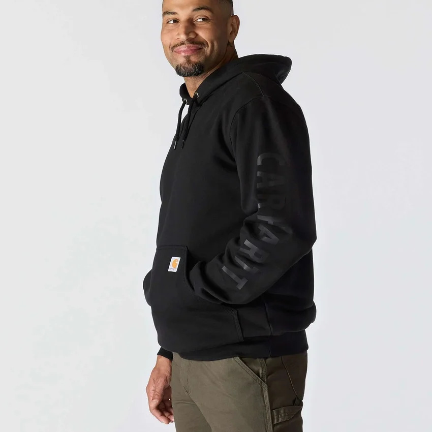 Erkek Geniş Kesim Orta Ağırlık Logo Desenli Kapüşonlu Sweatshirt - Rain Defender Kapüşonlu sweatshirtler
