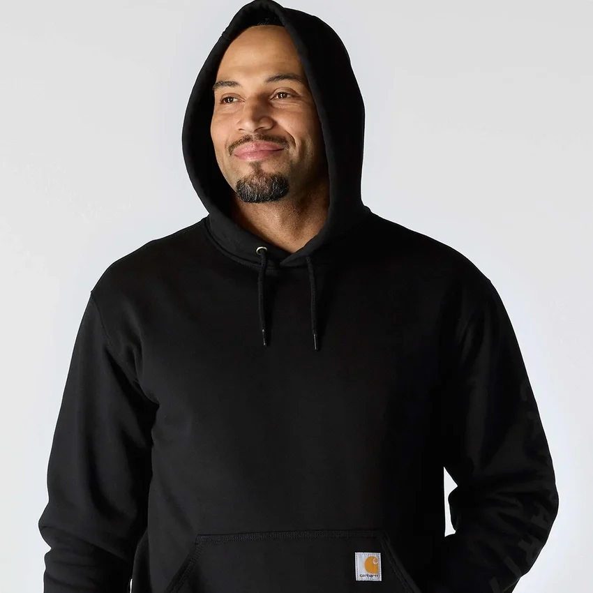 Erkek Geniş Kesim Orta Ağırlık Logo Desenli Kapüşonlu Sweatshirt - Rain Defender Kapüşonlu sweatshirtler