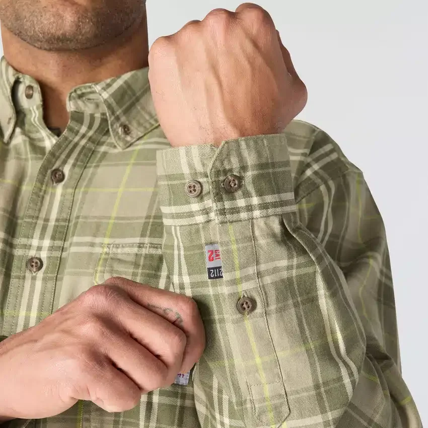Erkek Geniş Kesim Uzun Kolluklu Twill Ekose Gömlek - Alev Dirençli Gömlekler
