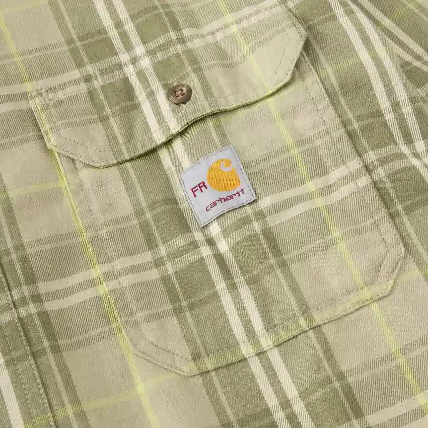 Erkek Geniş Kesim Uzun Kolluklu Twill Ekose Gömlek - Alev Dirençli Gömlekler