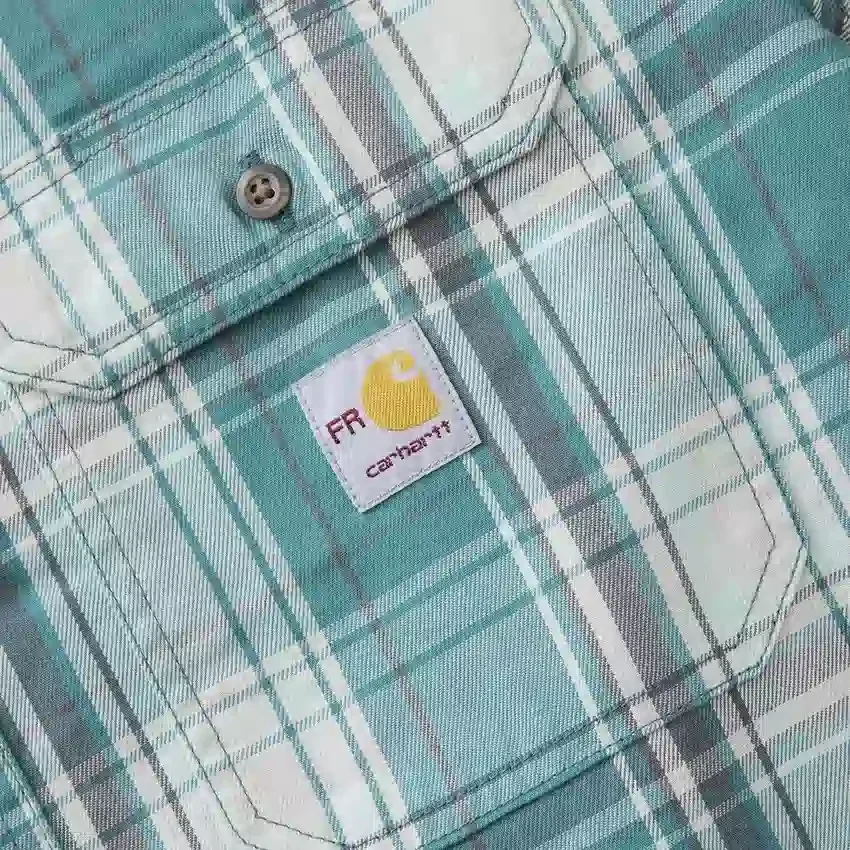Erkek Geniş Kesim Uzun Kolluklu Twill Ekose Gömlek - Alev Dirençli Gömlekler
