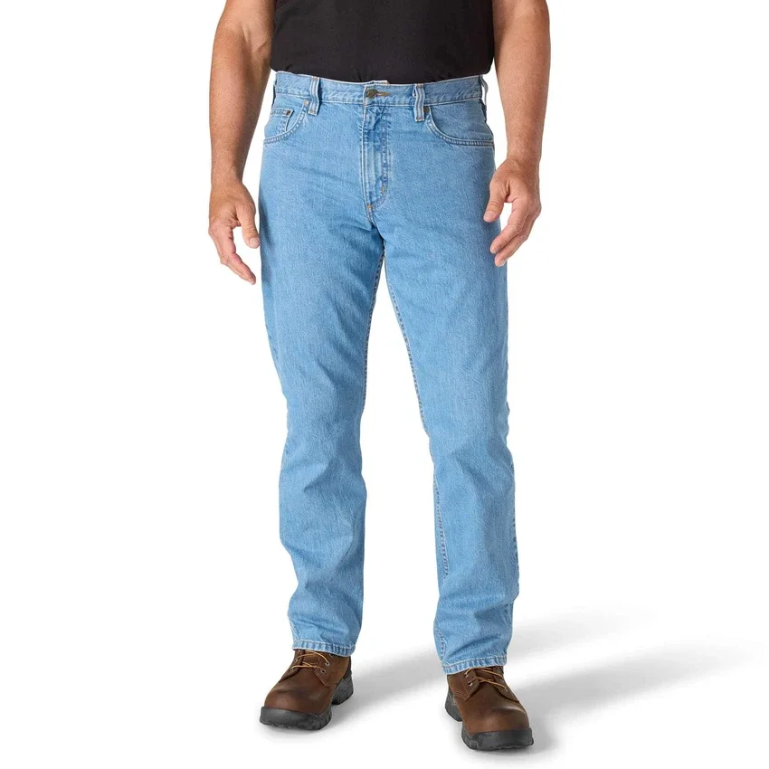 Erkek Gevşek Düz Kesim İş Kot Pantolonu