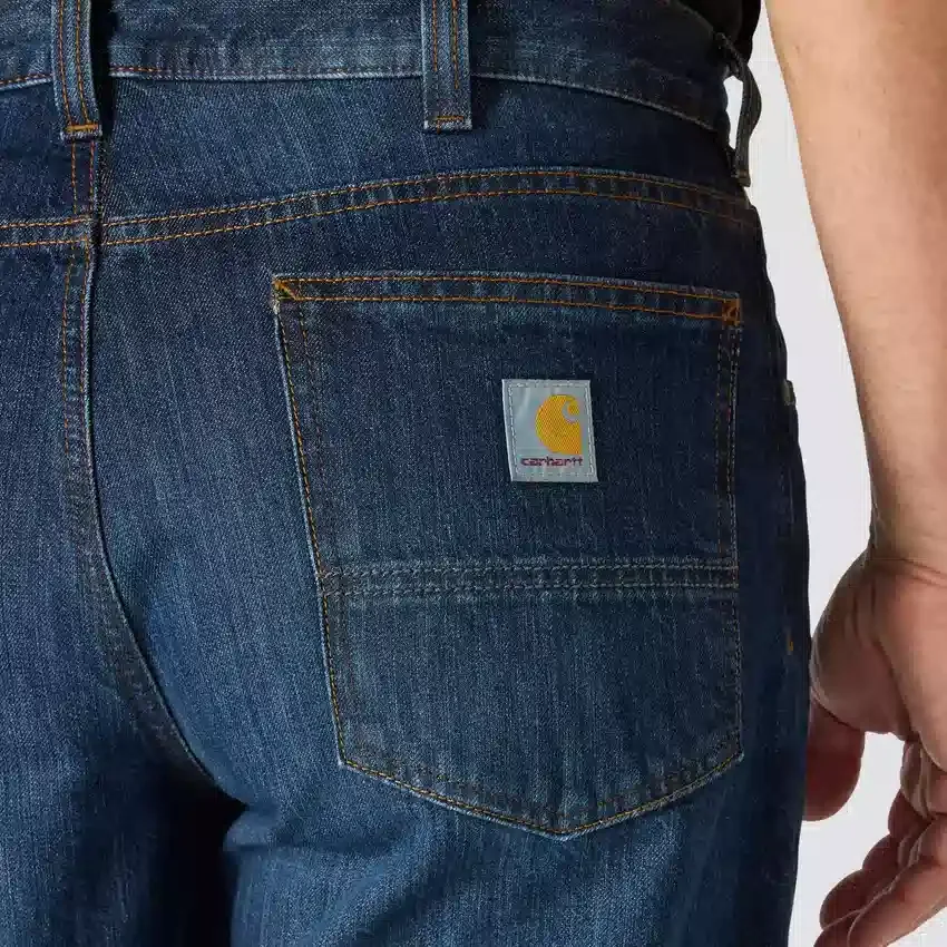 Erkek Gevşek Düz Kesim İş Kot Pantolonu