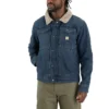 Erkek Gevşek Kesim Sherpa Astarlı Denim Ceket