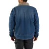 Erkek Gevşek Kesim Sherpa Astarlı Denim Ceket