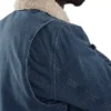 Erkek Gevşek Kesim Sherpa Astarlı Denim Ceket