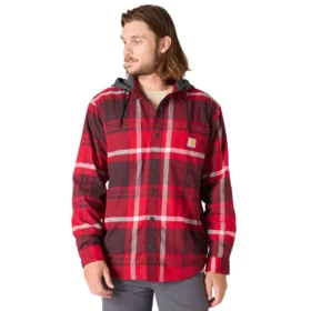 Erkek Hamilton Bol Kesim Ekose Kapüşonlu Gömlek Ceketi - Erkek Gömlek Ceketleri
