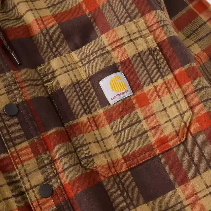 Erkek Hamilton Bol Kesim Ekose Kapüşonlu Gömlek Ceketi - Erkek Gömlek Ceketleri