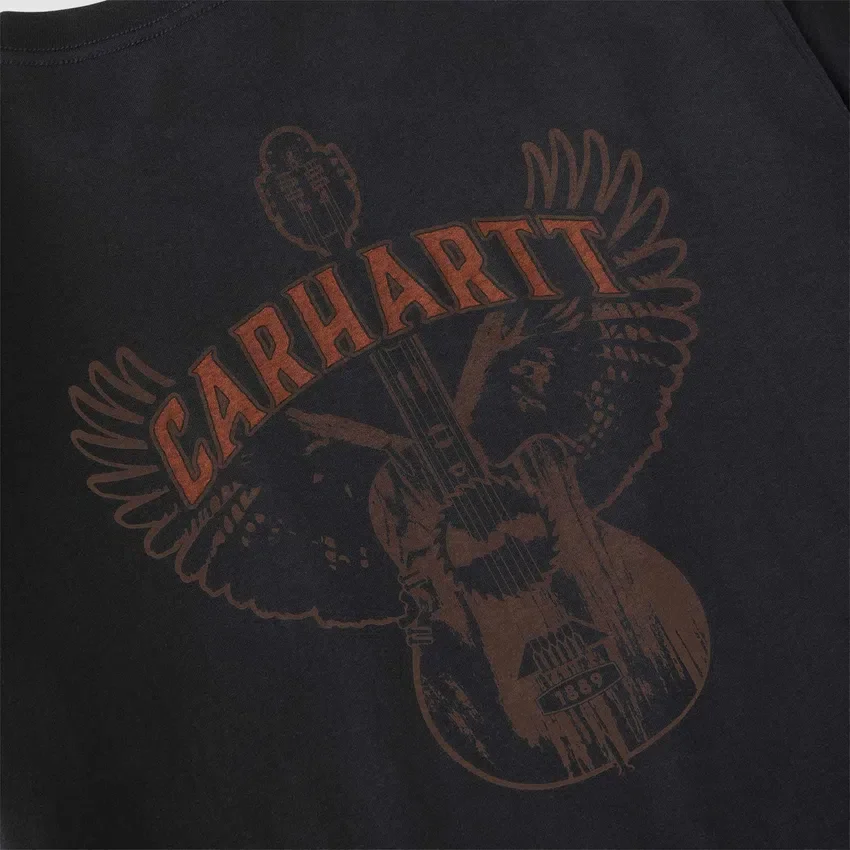 Erkek Irvine Gevşek Kesim Gitar Desenli Gömlek