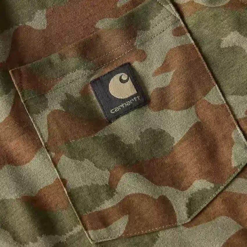Erkek Irvine Gevşek Kesim Kamuflaj Gömlek