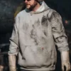 Erkek Marquette Bol Kesim Orta Ağırlık Kapüşonlu Sweatshirt