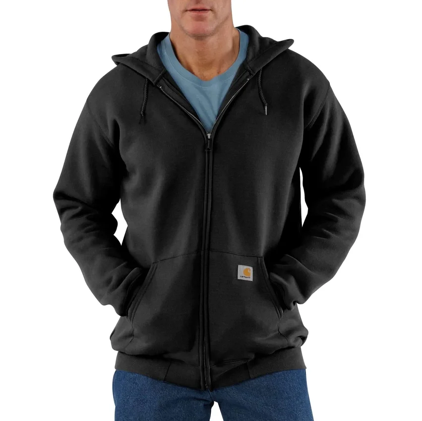 Erkek Marquette Bol Kesim Tam Fermuarlı Kapüşonlu Sweatshirt