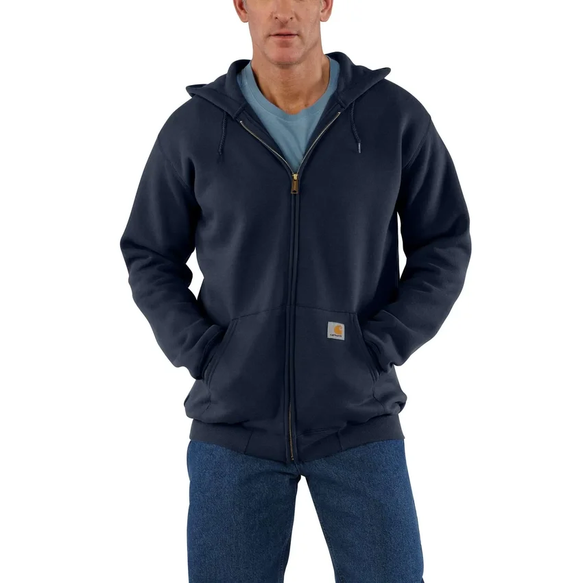 Erkek Marquette Bol Kesim Tam Fermuarlı Kapüşonlu Sweatshirt