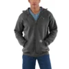 Erkek Marquette Bol Kesim Tam Fermuarlı Kapüşonlu Sweatshirt