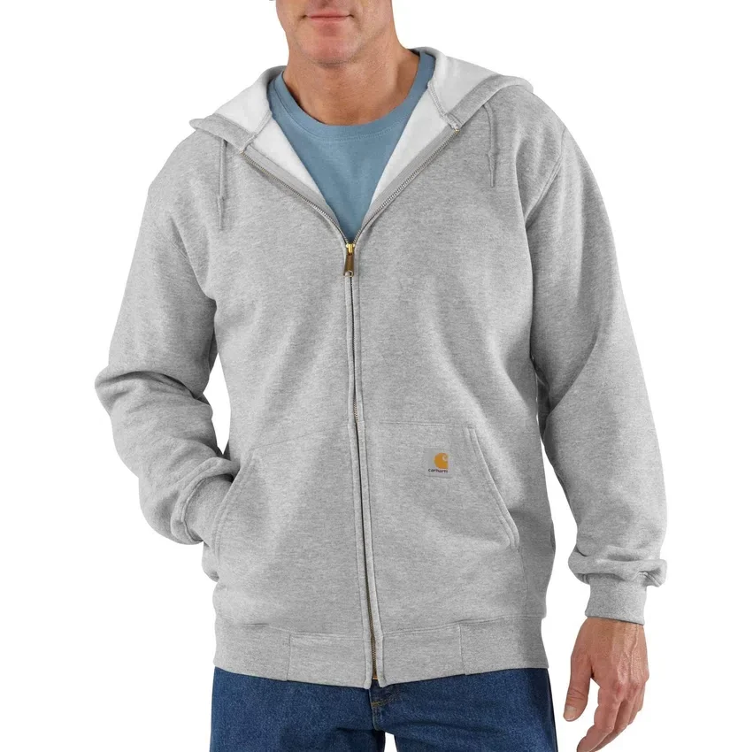 Erkek Marquette Bol Kesim Tam Fermuarlı Kapüşonlu Sweatshirt