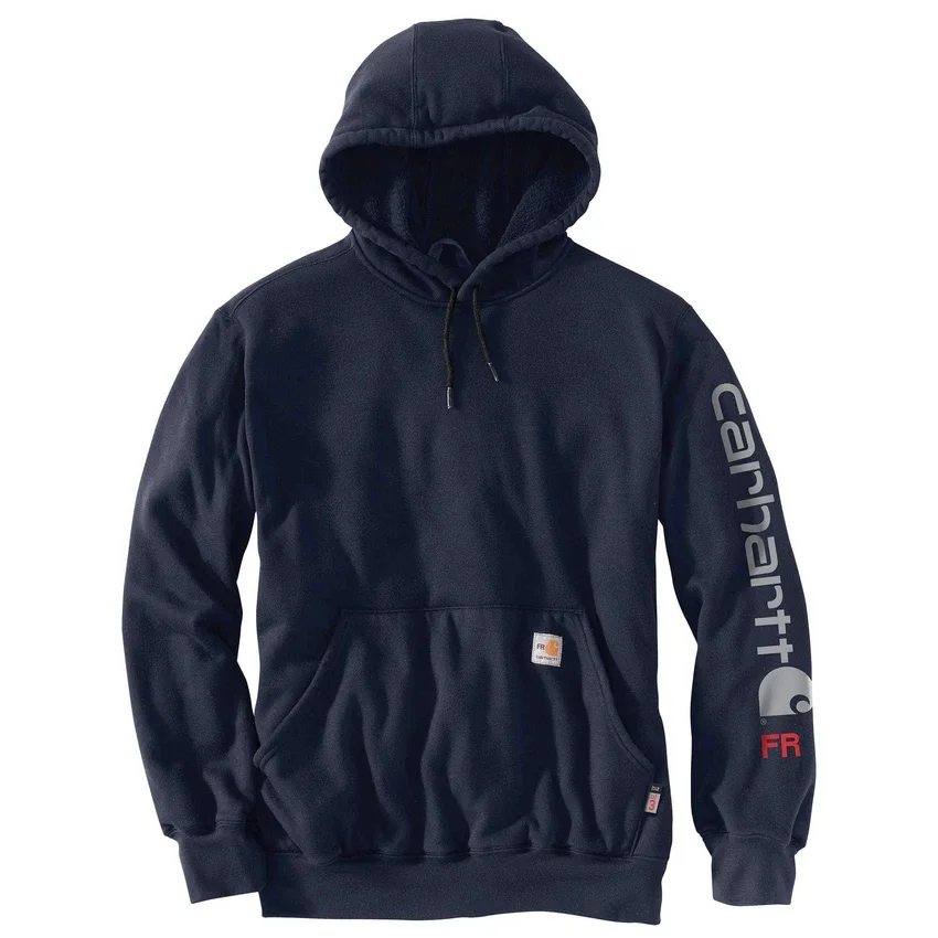 Erkek Marquette Force Logo Kapüşonlu Sweatshirt - Alev Dirençli Kapüşonlu sweatshirtler