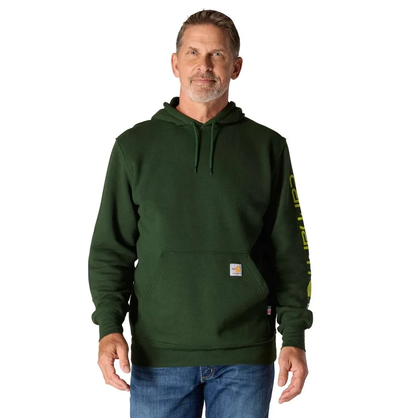 Erkek Marquette Force Logo Kapüşonlu Sweatshirt - Alev Dirençli Kapüşonlu sweatshirtler