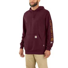 Erkek Marquette Force Logo Kapüşonlu Sweatshirt - Alev Dirençli Kapüşonlu sweatshirtler