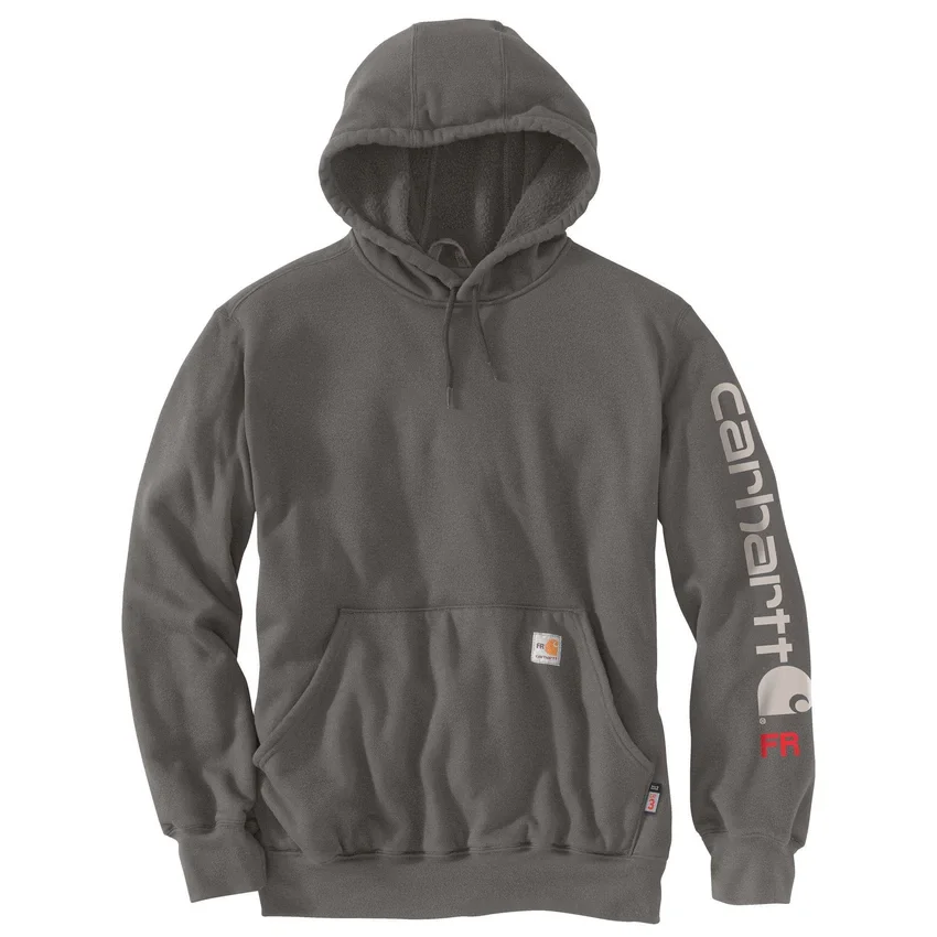 Erkek Marquette Force Logo Kapüşonlu Sweatshirt - Alev Dirençli Kapüşonlu sweatshirtler