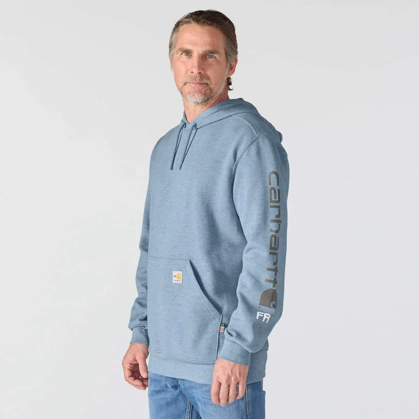 Erkek Marquette Force Logo Kapüşonlu Sweatshirt - Alev Dirençli Kapüşonlu sweatshirtler