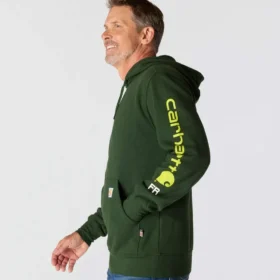 Erkek Marquette Force Logo Kapüşonlu Sweatshirt – Alev Dirençli Kapüşonlu sweatshirtler