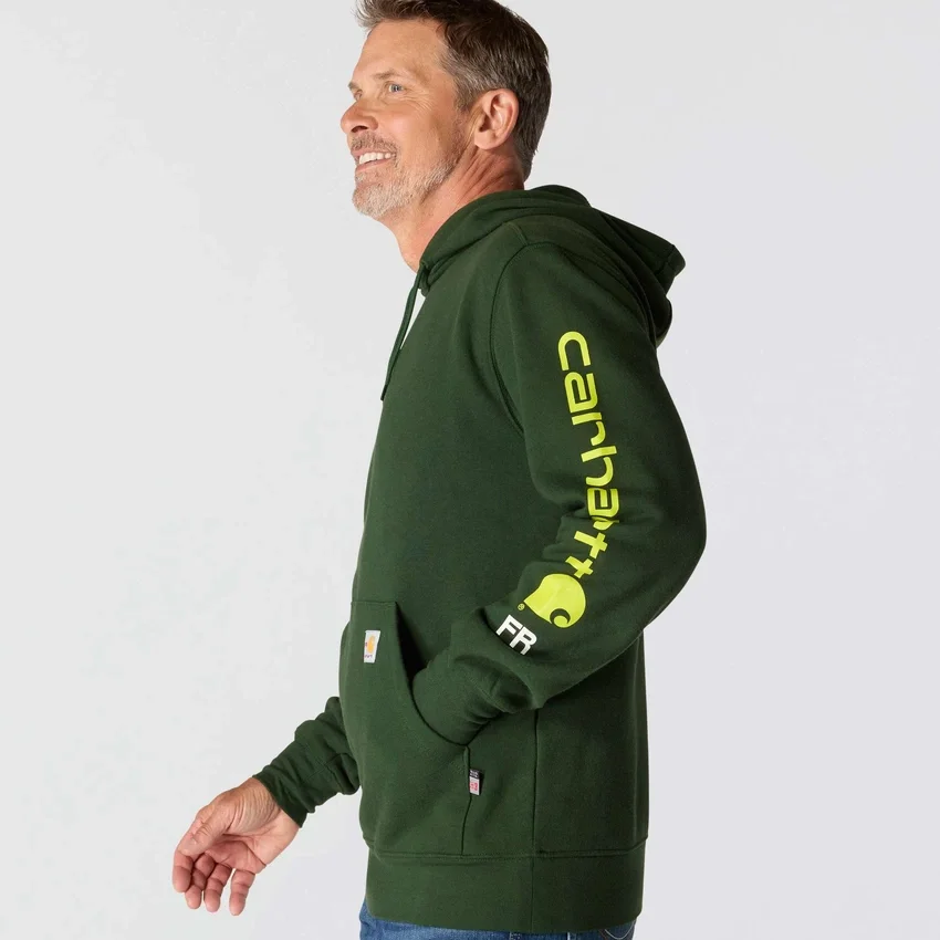 Erkek Marquette Force Logo Kapüşonlu Sweatshirt - Alev Dirençli Kapüşonlu sweatshirtler