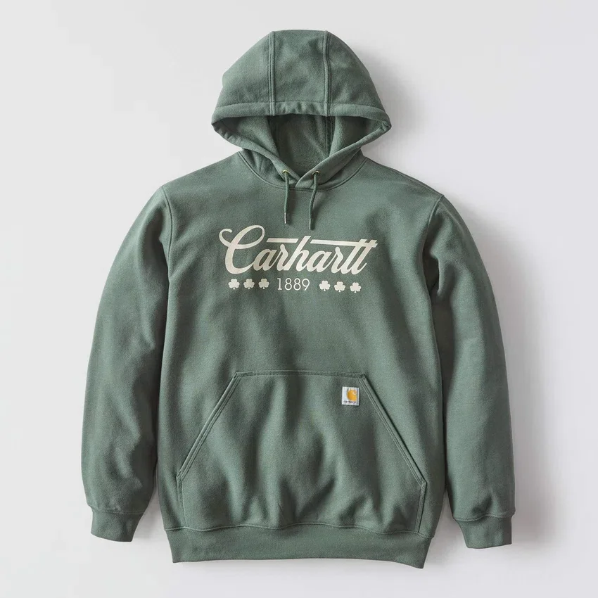 Erkek Marquette Shamrock Grafik Kapüşonlu Sweatshirt - Aziz Patrick Günü Sweatshirt