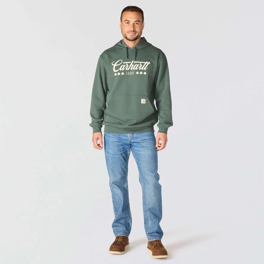 Erkek Marquette Shamrock Grafik Kapüşonlu Sweatshirt - Aziz Patrick Günü Sweatshirt