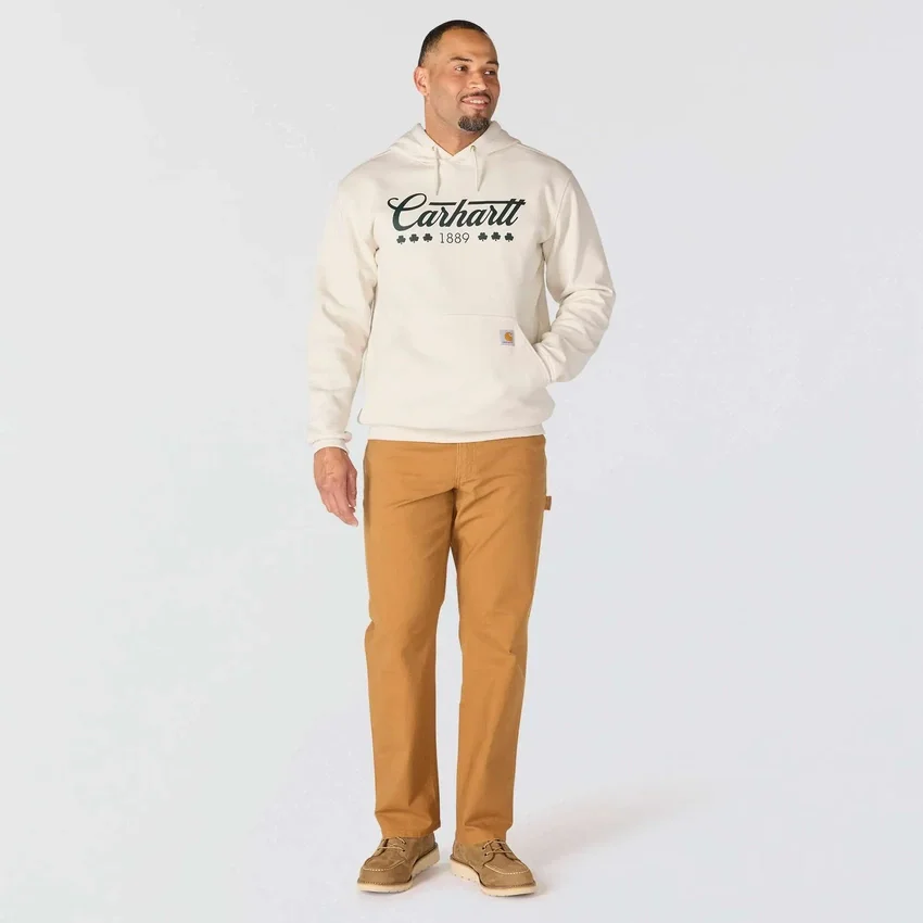 Erkek Marquette Shamrock Grafik Kapüşonlu Sweatshirt - Aziz Patrick Günü Sweatshirt