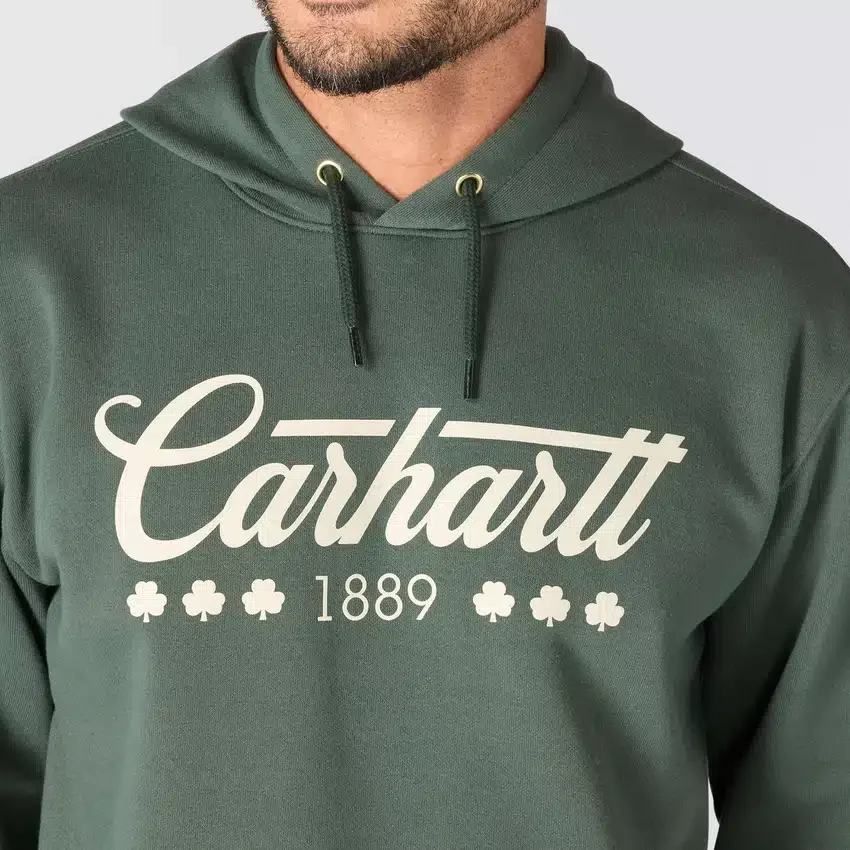 Erkek Marquette Shamrock Grafik Kapüşonlu Sweatshirt - Aziz Patrick Günü Sweatshirt