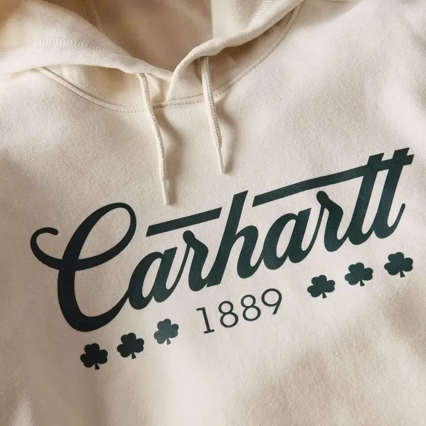 Erkek Marquette Shamrock Grafik Kapüşonlu Sweatshirt - Aziz Patrick Günü Sweatshirt