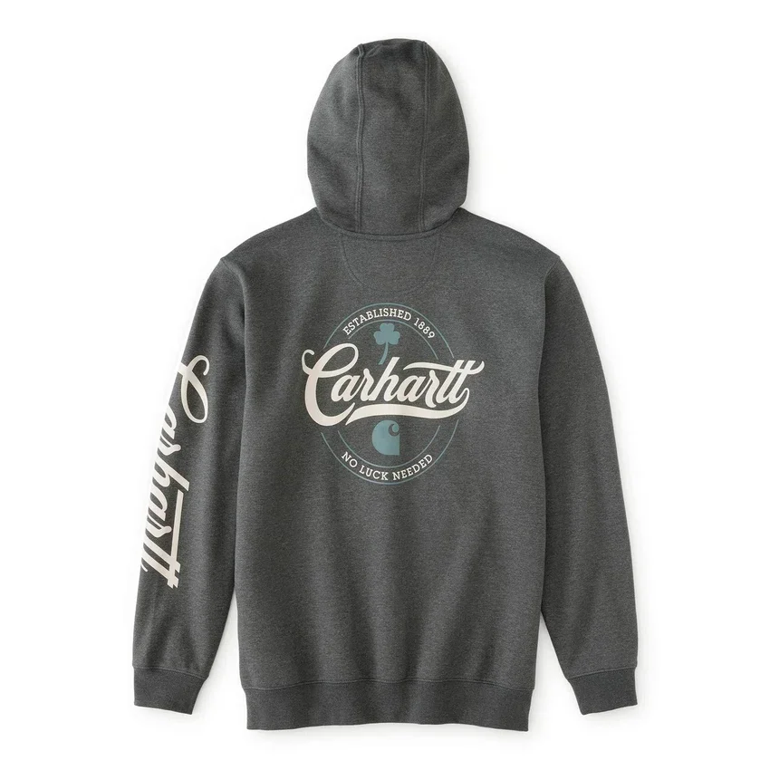 Erkek Marquette Shamrock Yazılı Grafik Kapüşonlu Sweatshirt - Aziz Patrick Günü Sweatshirt