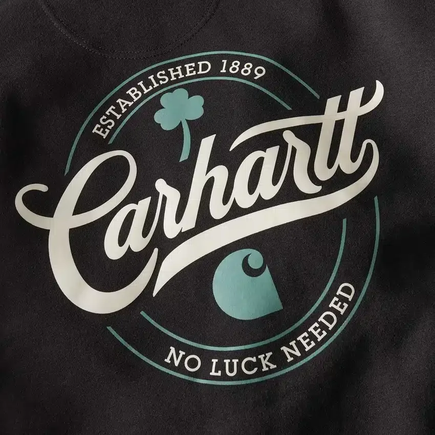 Erkek Marquette Shamrock Yazılı Grafik Kapüşonlu Sweatshirt - Aziz Patrick Günü Sweatshirt