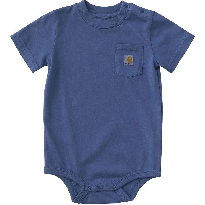 Erkek Çocuk Kısa Kolluklu Cepli Bodysuit (Bebek)