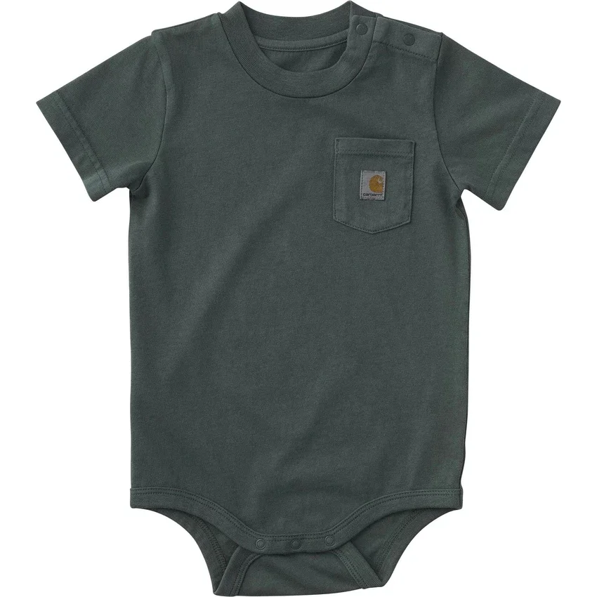 Erkek Çocuk Kısa Kolluklu Cepli Bodysuit (Bebek)