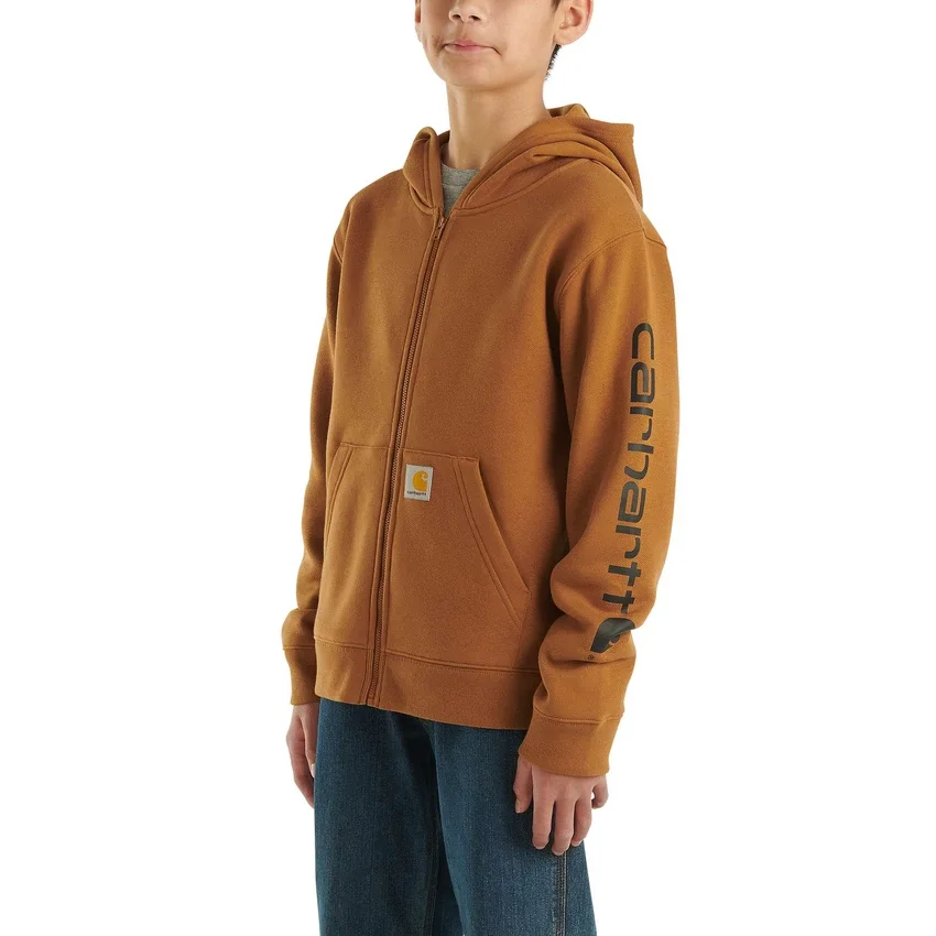 Erkek Çocuk Uzun Kolluklu Tam Fermuarlı Logolu Sweatshirt (Çocuk/Genç)