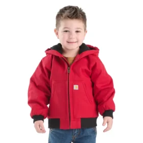 Erkek Çocuklar İçin Kanvas Yalıtımlı Kapüşonlu Aktif Ceket (Bebek/Küçük Çocuk)