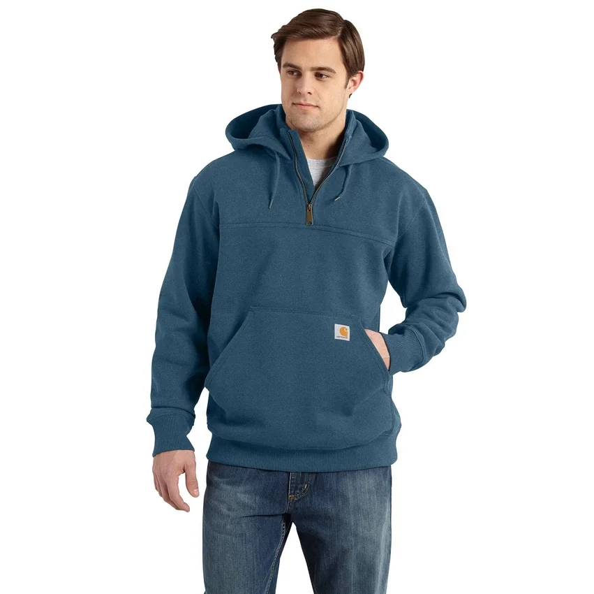 Erkek Paxton Su İtici Ağır Çekirdekli Çeyrek Fermuarlı Kapüşonlu Sweatshirt - carhartt Rain Defender Kapüşonlu sweatshirtler